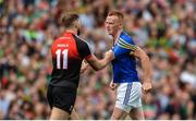 26 August 2017; Aidan O'Shea of Mayo tangles with Johnny Buckley of Kerry during the GAA Football All-Ireland Senior Championship Semi-Final Replay match between Kerry and Mayo at Croke Park in Dublin. Photo by Piaras Ó Mídheach/Sportsfile