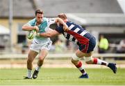 26 August 2017; Jack Carty of Connacht is tackled by Joe Joyce of Bristol during the Pre-season Friendly match between Connacht and Bristol at the Sportsground in Galway. Photo by Seb Daly/Sportsfile