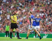 26 August 2017; Darran O’Sullivan of Kerry remonstrates with referee David Gough as he is shown a black card during the GAA Football All-Ireland Senior Championship Semi-Final Replay match between Kerry and Mayo at Croke Park in Dublin. Photo by Ray McManus/Sportsfile