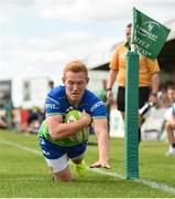 26 August 2017; Rory Scholes of Connacht goes over to score his side's fourth try during the Pre-season Friendly match between Connacht and Bristol at the Sportsground in Galway. Photo by Seb Daly/Sportsfile