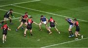 26 August 2017; Paul Geaney of Kerry in action against Mayo players, left to right, Colm Boyle, David Clarke, Aidan O'Shea, Séamus O'Shea, Keith Higgins, and Brendan Harrison during the GAA Football All-Ireland Senior Championship Semi-Final Replay match between Kerry and Mayo at Croke Park in Dublin. Photo by Daire Brennan/Sportsfile