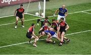 26 August 2017; Paul Geaney of Kerry in action against Mayo players, left to right, Brendan Harrison, Keith Higgins, Colm Boyle, David Clarkem Aidan O'Shea, and Séamus O'Shea during the GAA Football All-Ireland Senior Championship Semi-Final Replay match between Kerry and Mayo at Croke Park in Dublin. Photo by Daire Brennan/Sportsfile