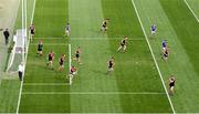 26 August 2017; Keith Higgins of Mayo along with ten other team-mates comes away with the ball in the closing minutes of the GAA Football All-Ireland Senior Championship Semi-Final Replay match between Kerry and Mayo at Croke Park in Dublin. Photo by Daire Brennan/Sportsfile