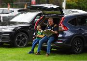 26 August 2017; Kerry supporters Aodhán, left, and Brian O'Connor, from Scartaglen, Co Kerry, relax in Clonliffe College ahead of the GAA Football All-Ireland Senior Championship Semi-Final Replay match between Kerry and Mayo at Croke Park in Dublin. Photo by Daire Brennan/Sportsfile