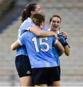 26 August 2017; Dublin players, from left, Kate McKenna, Noelle Healy, and Sinead Aherne after the TG4 Ladies Football All-Ireland Senior Championship Semi-Final match between Dublin and Kerry at Semple Stadium in Thurles, Co. Tipperary. Photo by Matt Browne/Sportsfile