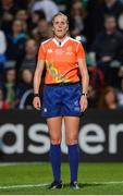 26 August 2017; Referee Joy Neville during the 2017 Women's Rugby World Cup Final match between England and New Zealand at Kingspan Stadium in Belfast. Photo by Oliver McVeigh/Sportsfile