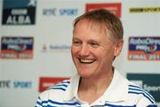 25 May 2012; Leinster head coach Joe Schmidt during a press conference ahead of their Celtic League Grand Final game against Ospreys on Sunday. Leinster Rugby Press Briefing, David Lloyd Riverview, Clonskeagh, Co. Dublin. Picture credit: Brian Lawless / SPORTSFILE