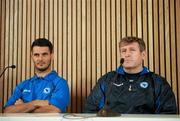 25 May 2012; Emir Spahic, left, and Safet Susic, head coach of Bosnia & Herzegovina, speaking during a press conference ahead of their International Friendly against the Republic of Ireland on Saturday. Bosnia & Herzegovina Press Conference, Aviva Stadium, Lansdowne Road, Dublin. Picture credit: David Maher / SPORTSFILE