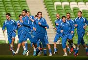 25 May 2012; A general view during the Bosnia & Herzegovina squad training ahead of their International Friendly against the Republic of Ireland on Saturday. Bosnia & Herzegovina Squad Training, Aviva Stadium, Lansdowne Road, Dublin. Picture credit: David Maher / SPORTSFILE