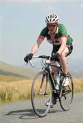 25 May 2012; Ray O'Shaughnessy, Louth Cuchulainn Crystal, on the Glengesh Pass climb during the sixth stage of the 2012 An Post Rás. Buncrana - Killybegs. Picture credit: Stephen McCarthy / SPORTSFILE