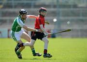 26 May 2012; Joe Smyth, Down, in action against Jonathan Maher, London. Christy Ring Cup Semi-Final, Down v London, Pairc Esler, Newry, Co. Down. Picture credit: Oliver McVeigh / SPORTSFILE