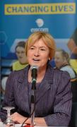 26 May 2012; Mary Davis, Chairperson, Special Olympics Ireland, speaking during the 2012 Special Olympics Ireland AGM. Red Cow Moran Hotel, Naas Road, Dublin. Picture credit: Ray McManus / SPORTSFILE