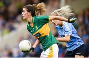 26 August 2017; Emma Sherwood of Kerry in action against Nicole Owens of Dublin during the TG4 Ladies Football All-Ireland Senior Championship Semi-Final match between Dublin and Kerry at Semple Stadium in Thurles, Co. Tipperary. Photo by Matt Browne/Sportsfile