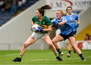26 August 2017; Elish Lynch of Kerry in action against Carla Rowe of Dublin during the TG4 Ladies Football All-Ireland Senior Championship Semi-Final match between Dublin and Kerry at Semple Stadium in Thurles, Co. Tipperary. Photo by Matt Browne/Sportsfile