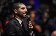 26 August 2017; Journalist Ariel Helwani in attendance at the post fight press conference following the super welterweight boxing match between Floyd Mayweather Jr and Conor McGregor at T-Mobile Arena in Las Vegas, USA. Photo by Stephen McCarthy/Sportsfile