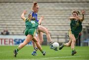 26 August 2017; Aishling Moloney of Tipperary in action against Kate Byrne and Maire O'Shaughnessy of  Meath during the TG4 Ladies Football All-Ireland Intermediate Championship Semi-Final match between Meath and Tipperary at Semple Stadium in Thurles, Co. Tipperary. Photo by Matt Browne/Sportsfile