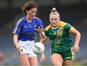 26 August 2017; Mairead Morrissey of Tipperary in action against Vikki Wall of Meath during the TG4 Ladies Football All-Ireland Intermediate Championship Semi-Final match between Meath and Tipperary at Semple Stadium in Thurles, Co. Tipperary. Photo by Matt Browne/Sportsfile