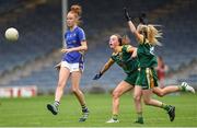 26 August 2017; Aishling Moloney of Tipperary in action against Megan Thynne and Aoibhin Cleary of  Meath during the TG4 Ladies Football All-Ireland Intermediate Championship Semi-Final match between Meath and Tipperary at Semple Stadium in Thurles, Co. Tipperary. Photo by Matt Browne/Sportsfile