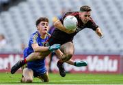 27 August 2017; Tomás Hoy of Tyrone in action against Jack Keane of Roscommon during the All-Ireland U17 Football Championship Final match between Tyrone and Roscommon at Croke Park in Dublin. Photo by Brendan Moran/Sportsfile