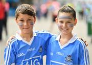 27 August 2017; Dublin supporters Liam O'Connell and Neasa Warren ahead of the GAA Football All-Ireland Senior Championship Semi-Final match between Dublin and Tyrone at Croke Park in Dublin. Photo by Ramsey Cardy/Sportsfile