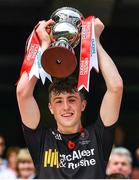 27 August 2017; Tyrone captain Cormac Munroe lifts the cup after the All-Ireland U17 Football Championship Final match between Tyrone and Roscommon at Croke Park in Dublin. Photo by Brendan Moran/Sportsfile