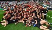 27 August 2017; The Tyrone team celebrate with the cup after the All-Ireland U17 Football Championship Final match between Tyrone and Roscommon at Croke Park in Dublin. Photo by Brendan Moran/Sportsfile