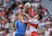 27 August 2017; David Lace of Dublin in action against Oran McGill of Derry during the Electric Ireland GAA Football All-Ireland Minor Championship Semi-Final match between Dublin and Derry at Croke Park in Dublin. Photo by Ramsey Cardy/Sportsfile