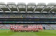 27 August 2017; The Derry team before the Electric Ireland GAA Football All-Ireland Minor Championship Semi-Final match between Dublin and Derry at Croke Park in Dublin. Photo by Piaras Ó Mídheach/Sportsfile