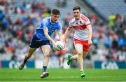 27 August 2017; James Doran of Dublin in action against Pádraig McGrogan of Derry during the Electric Ireland GAA Football All-Ireland Minor Championship Semi-Final match between Dublin and Derry at Croke Park in Dublin. Photo by Ramsey Cardy/Sportsfile