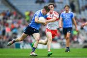27 August 2017; James Doran of Dublin in action against Pádraig McGrogan of Derry during the Electric Ireland GAA Football All-Ireland Minor Championship Semi-Final match between Dublin and Derry at Croke Park in Dublin. Photo by Ramsey Cardy/Sportsfile