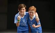 27 August 2017; Dublin supporters Daniel Shaw, left, aged 8, and his brother Nathan, aged 6, from Raheny, Co Dublin ahead of the GAA Football All-Ireland Senior Championship Semi-Final match between Dublin and Tyrone at Croke Park in Dublin. Photo by Daire Brennan/Sportsfile