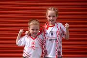 27 August 2017; Tyrone supporters Anna Tally, aged 10, and Ronan Tally, aged 6, from Galbally, Co Tyrone ahead of the GAA Football All-Ireland Senior Championship Semi-Final match between Dublin and Tyrone at Croke Park in Dublin. Photo by Daire Brennan/Sportsfile