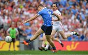 27 August 2017; Con O'Callaghan of Dublin scores his side's first goal during the GAA Football All-Ireland Senior Championship Semi-Final match between Dublin and Tyrone at Croke Park in Dublin. Photo by Brendan Moran/Sportsfile