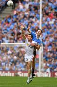27 August 2017; Brian Fenton of Dublin in action against Colm Cavanagh of Tyrone during the GAA Football All-Ireland Senior Championship Semi-Final match between Dublin and Tyrone at Croke Park in Dublin. Photo by Brendan Moran/Sportsfile