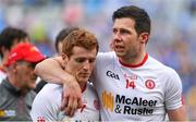 27 August 2017; Peter Harte, left, and Seán Cavanagh of Tyrone leave the pitch after the GAA Football All-Ireland Senior Championship Semi-Final match between Dublin and Tyrone at Croke Park in Dublin. Photo by Brendan Moran/Sportsfile