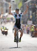 26 May 2012; Lasse Norman Hansen, Denmark Blue Water Cycling, celebrates winning the seventh stage of the 2012 An Post Rás, into Cootehill, Co. Cavan. Donegal - Cootehill. Picture credit: Stephen McCarthy / SPORTSFILE