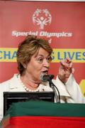 26 May 2012; Former Government Minister Nora Owen speaking during the 2012 Special Olympics Ireland AGM. Red Cow Moran Hotel, Naas Road, Dublin. Picture credit: Ray McManus / SPORTSFILE