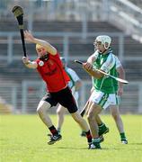 26 May 2012; Ger Fennelly, London, in action against Caolan Bailie, Down. Christy Ring Cup Semi-Final, Down v London, Pairc Esler, Newry, Co. Down. Picture credit: Oliver McVeigh / SPORTSFILE