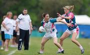 26 May 2012; Denise Masterson, left, Dublin and 2010 All Stars, in action against Juliet Murphy, Cork and 2011 All Stars. 2012 TG4/O'Neills Ladies All-Star Tour Exhibition Game, 2010 All Stars v 2011 All Stars, Centennial Park, Toronto, Canada. Picture credit: Brendan Moran / SPORTSFILE