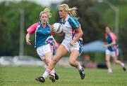 26 May 2012; Brid Stack, Cork and 2010 All Stars, in action against Ciara McAnespie, Monaghan and 2011 All Stars. 2012 TG4/O'Neills Ladies All-Star Tour Exhibition Game, 2010 All Stars v 2011 All Stars, Centennial Park, Toronto, Canada. Picture credit: Brendan Moran / SPORTSFILE