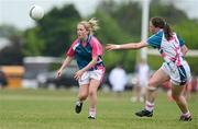 26 May 2012; Ciara McAnespie, Monaghan and 2011 All Stars, in action against Lorraine Muckian, Laois and 2010 All Stars. 2012 TG4/O'Neills Ladies All-Star Tour Exhibition Game, 2010 All Stars v 2011 All Stars, Centennial Park, Toronto, Canada. Picture credit: Brendan Moran / SPORTSFILE