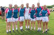 26 May 2012; Cork players, on the 2010 and 2011 All Stars, from left, Geraldine O'Flynn, Rhona  Ni Bhuachalla, Deirdre O'Reilly, Brid Stack, Briege Corkery, Juliet Murphy and Amy O'Shea. 2012 TG4/O'Neills Ladies All-Star Tour Exhibition Game, 2010 All Stars v 2011 All Stars, Centennial Park, Toronto, Canada. Picture credit: Brendan Moran / SPORTSFILE