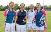 26 May 2012; Kerry players, on the 2010 and 2011 All Stars, from left, Edel Murphy, Bernie Breen, Louise Ni Mhuircheartaigh and Aisling Leonard. 2012 TG4/O'Neills Ladies All-Star Tour Exhibition Game, 2010 All Stars v 2011 All Stars, Centennial Park, Toronto, Canada. Picture credit: Brendan Moran / SPORTSFILE