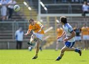 27 May 2012; Martin McAleese, Antrim, in action against James Turley, Monaghan. Ulster GAA Football  Senior Championship Quarter Final, Monaghan v Antrim, St Tiernach's Park, Clones, Co. Monaghan. Picture credit: Oliver McVeigh / SPORTSFILE