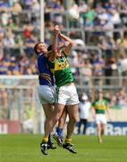 27 May 2012; George Hannigan, Tipperary, in action against Eoin Brosnan, Kerry. Munster GAA Football Senior Championship Quarter-Final, Tipperary v Kerry, Semple Stadium, Thurles, Co. Tipperary. Picture credit: Barry Cregg / SPORTSFILE