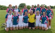 26 May 2012; Munster representatives, back row, from left, Louise Ni Mhuircheartaigh, Kerry, Bernie Breen, Kerry, Briege Corkery, Cork, Edel Murphy, Kerry, Juliet Murphy, Cork, Deirdre O'Reilly, Cork and Amy O'Shea, Cork, with front, from left, Michelle Ryan, Waterford, Aisling Leonard, Kerry, Niamh Keane, Clare, Rhona Ni Bhuachalla, Cork, Keith Delahunty, referee, Brid Stack, Cork, and Geraldine O'Flynn, Cork. 2012 TG4/O'Neills Ladies All-Star Tour Exhibition Game, 2010 All-Stars v 2011 All-Stars, Centennial Park, Toronto, Canada. Picture credit: Brendan Moran / SPORTSFILE