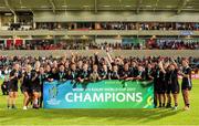 26 August 2017; Saturday 26th August 2017; New Zealand celebrate after winning the 2017 Women's Rugby World Cup Final at Kingspan Stadium in Belfast. Photo by John Dickson/Sportsfile