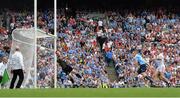 27 August 2017; Tyrone goalkeeper Niall Morgan is beaten by Eoghan O'Gara for Dublin's second goal during the GAA Football All-Ireland Senior Championship Semi-Final match between Dublin and Tyrone at Croke Park in Dublin. Photo by Piaras Ó Mídheach/Sportsfile