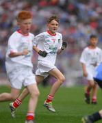 26 August 2017; Ross Shields of Scoil Mhuire NS, Co Longford, representing Tyrone, during the INTO Cumann na mBunscol GAA Respect Exhibition Go Games at Dublin v Tyrone - GAA Football All-Ireland Senior Championship Semi-Final at Croke Park in Dublin. Photo by Ray McManus/Sportsfile