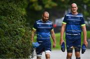 28 August 2017; Leinster's Scott Fardy, left, and Devin Toner during squad training at UCD in Dublin. Photo by Ramsey Cardy/Sportsfile